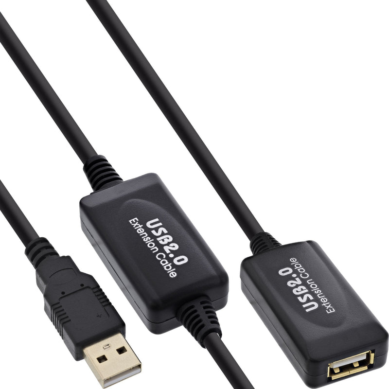 Inline USB 2.0 Extensión Activa Repetidor USB a Male a Female 25M