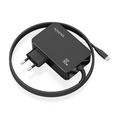 Aisens Charger GaN 90W PD 3.0 1x USB-C 1.8M, Black — image 1