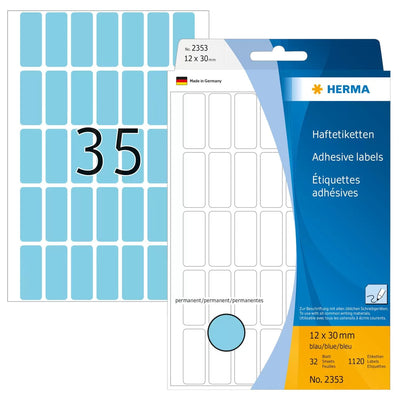 Herma Labels Multiusos Blue 12X30 Mm Paper Matte 1120 Units — image 1
