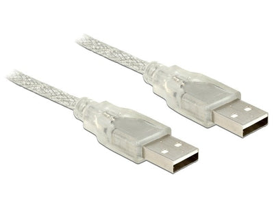 Delock USB Cable a - a M/M 2.00M Transparent — image 1