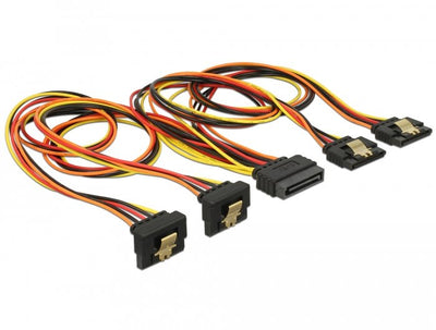 Cable SATA 15 Pin Power Connector Male With Función Enclavamiento SATA 15 Pin Power Connector Female 2 X Recto — image 1