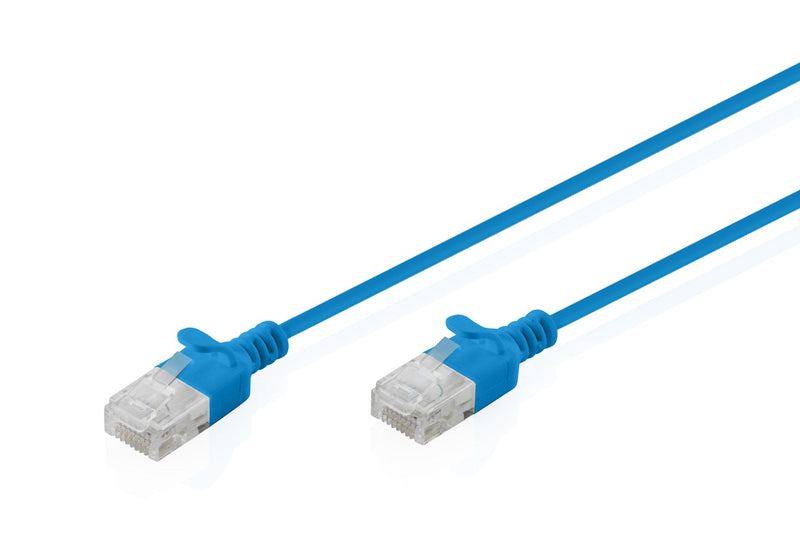 CAT.6 U-UTP Slim Network Cable, 1M, Blue