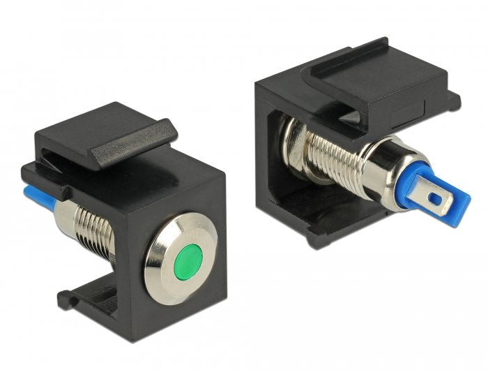 Delock LED Keystone Green 6V Flat Black 86463