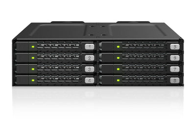 Icy Dock Though Armor MB998V4P-B Black 8-BAY U.2/U.3 NVMe SSD PCIE 4.0 MB998V4P-B — image 1