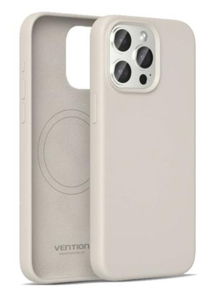 Case Silicone With Magsafe Vention KUFM0-40 Compatible With Iphone 15 Pro Max. Grey