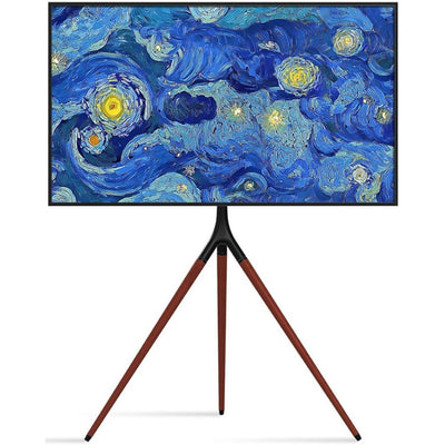 Techly ICA-TR18SAM Stand Pie Screen Plana 165,1CM (65) Stand Floor With Wheels Screen Plana Black Nuez — image 1