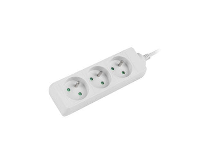Lanberg PS0-03E-0150-W Base Múltiple 1,5M 3 Salidas AC Indoor White — image 1