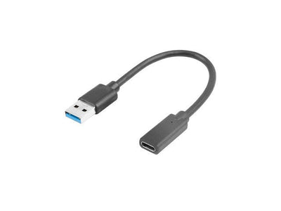 Lanberg Adapter USB Type-c 3.1- USB Tipo-a 15CM Black — image 1