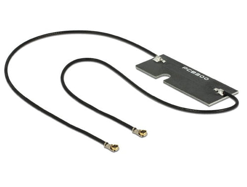 Delock WLAN Double Antenna Mhf Iv Hsc MXHP32 Kompatibler Connector Male 802.11 AC a H B G N 3-5 dBi 2X150MM Pc — image 1