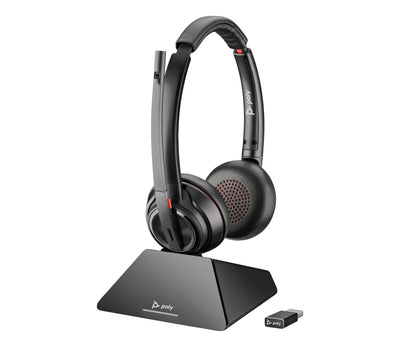Poly Savi 8220 Headphones Wireless Diadema Bluetooth Black — image 1