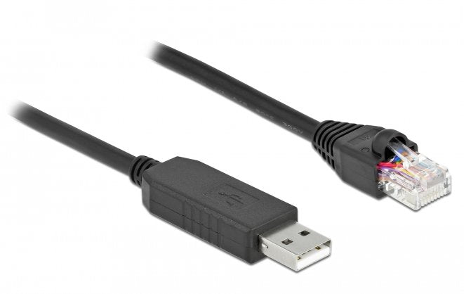 Delock Serielles Cable Connection With Ftdi Chipset, USB 2.0 Type a Connector Male a RS-232 RJ45 Connector Mal