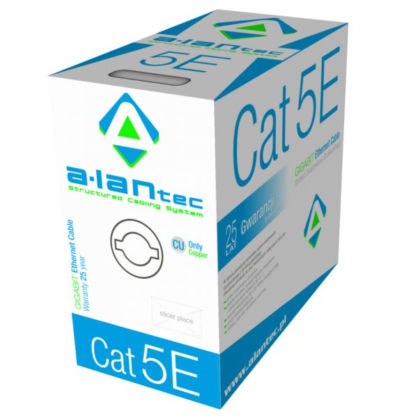 Cable A-lan KIU5PVC305 Network Grey 305M CAT.5E U/UTP (UTP)