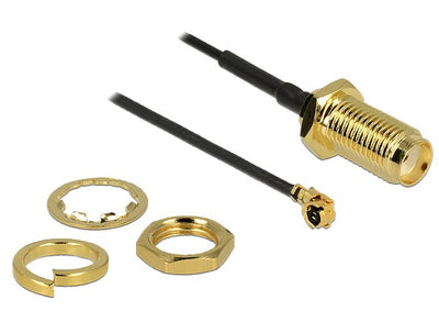 Delock Sma - Mhf/U.fl 50MM Cable Coaxial 0,05M Black — image 1