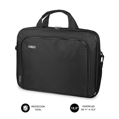Subblim Case Oxford Black Laptops Up To 11'-12.5'/ 27.9-31.7CM Indoor Acolchado Bolsillo Outdoor Strap Hombro — image 1
