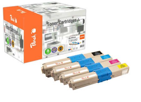 Peach Toner Oki C332-SERIES Multipack Bk, C, M, And Remanufacturado