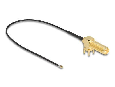 Delock 12033 Antenna Cable Rp-sma 90° Pcb Mampara Female a I-pex Inc., Mhf® 4L Male 1.13 25CM Length Hilo 15MM — image 1