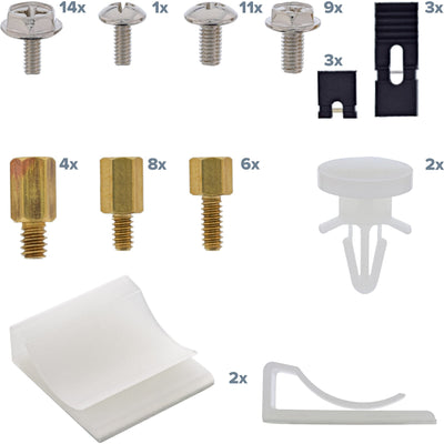 Inline Set Of Screws With Puentes, Clips Adhesivos, Espaciadores, Clips Cables, 63 Units — image 1