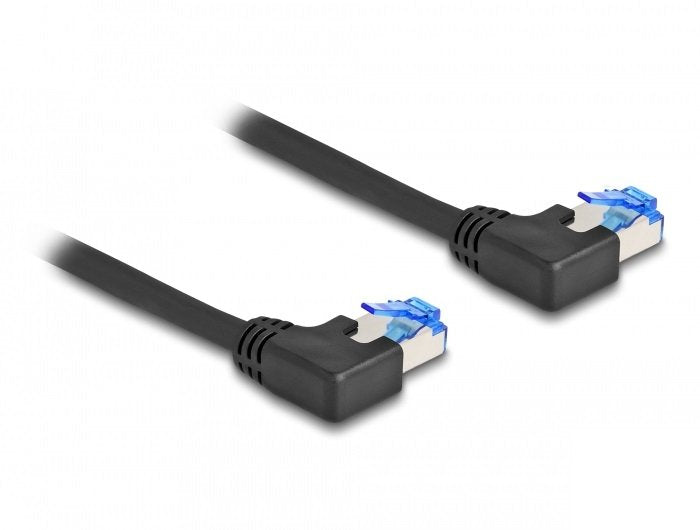 Delock 80211 Network Cable RJ45 CAT.6A S/FTP Acodado a Izquierda 2M Black