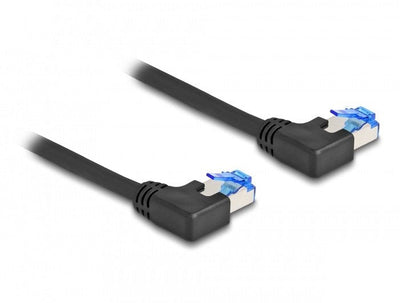 Delock 80210 Network Cable RJ45 CAT.6A S/FTP Acodado a Izquierda 1M Black — image 1