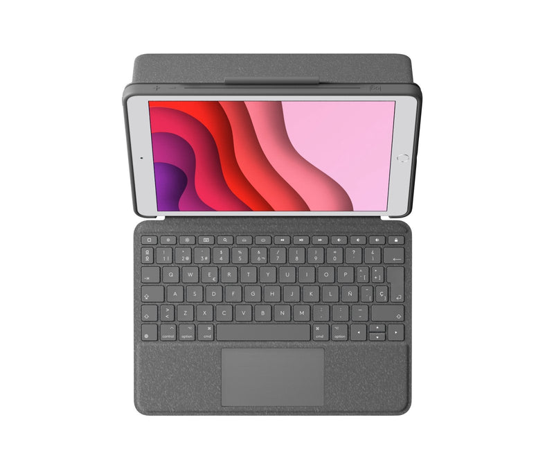 Logitech Combo Touch Box Of Keyboard And Folio With Panel Touchscreen Light Rear Apple Smart Connector QWERTY
