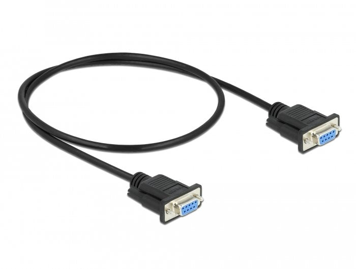 Delock Seriell Cable RS-232 SUB-D9 Female a Female Nullmodem 0,5M