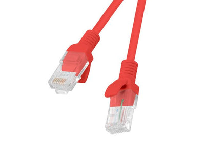 Lanberg Pack 10 Network Cable RJ45 CAT.5E UTP 0.25M Red 10-PACK PCU5-20CC-0025-R — image 1