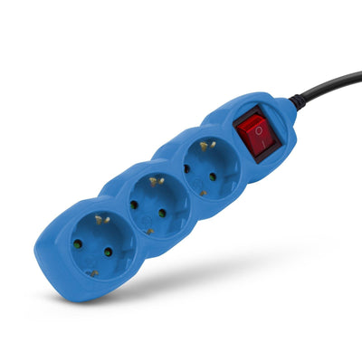 Entac Power Strip Plugs 3VÍAS 1,5M Switch Blue — image 1