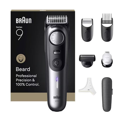 Braun Beardtrimmer 9 BT9520 Barba Battery 52 2CM Mojado And Seco Black Grey — image 1