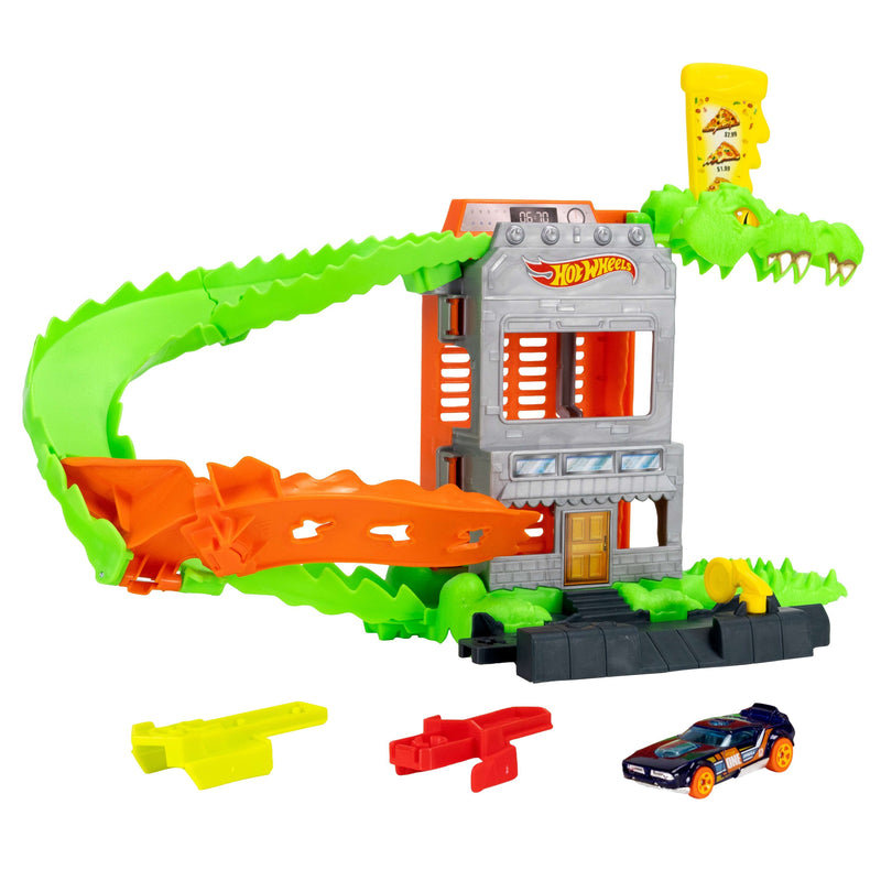 Pista Coches Ataque Cocodrilo Hot Wheels City