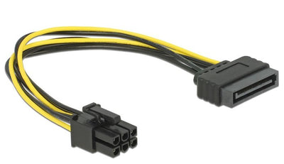 Delock Cable Power SATA 15-PIN a Pci 6-PIN 0.21M 82924 — image 1