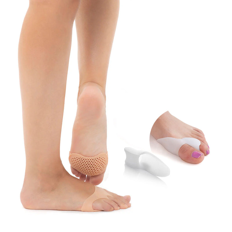 Pack Silicone Gel Metatarsal Pads and Silicone Bunion Corrector Protector InnovaGoods