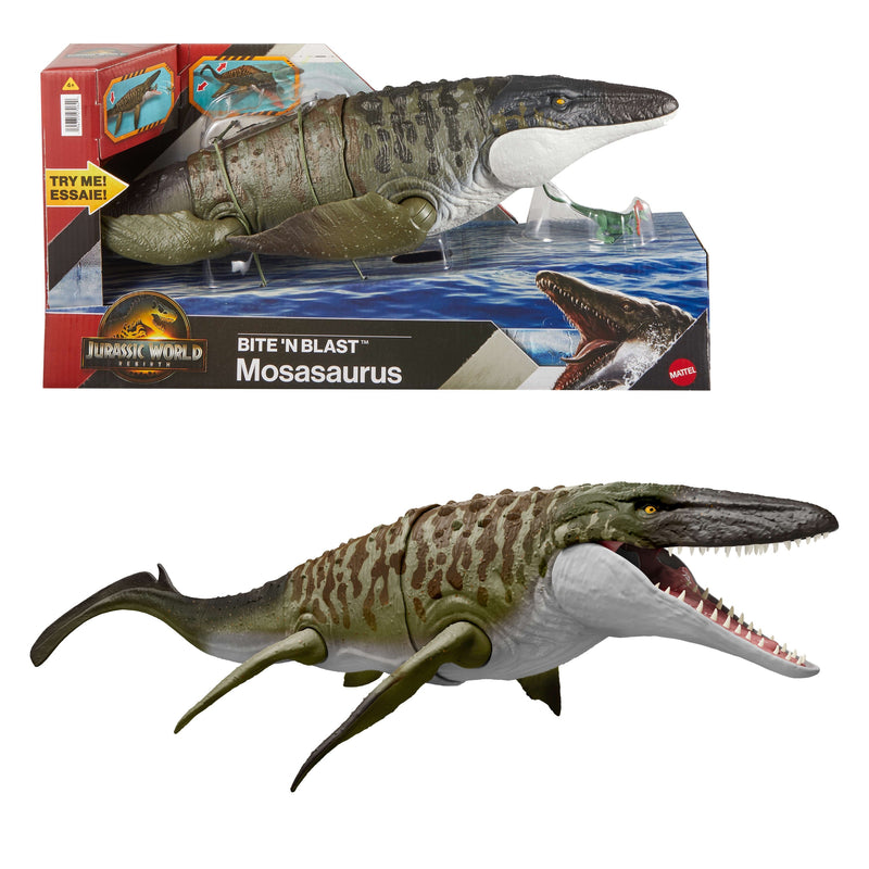Mattel Jurassic World Rebirth Bite'n Blast Mosasaurus JCH00