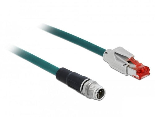 Delock Network Cable M12 X-kodiert 8 Pin a RJ45 Connector Male Pvc 3M — image 1