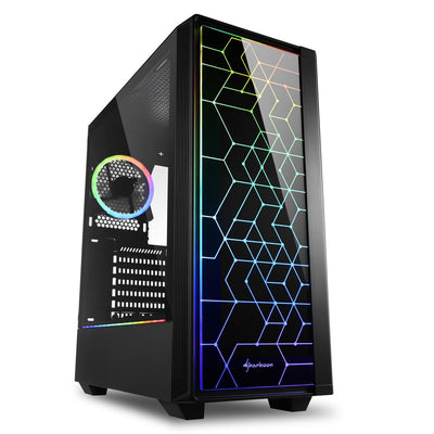 Sharkoon Box Gaming Lit 100 ATX 2XUSB3.0 RGB Without Power Supply Black — image 1