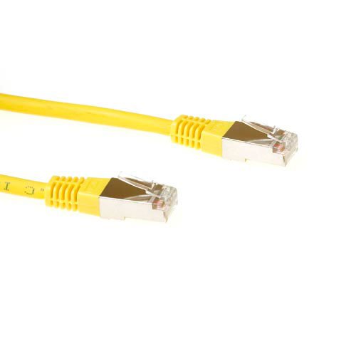 Yellow 10 Meter F UTP CAT.5E Patch Cable With RJ45 Connectors