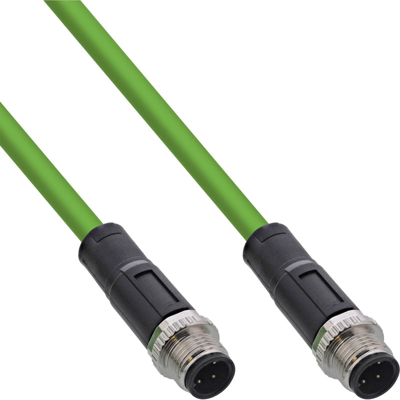 Inline® Industrial Network Cable M12 4-PIN D-coded Male/Male, Pur 3M