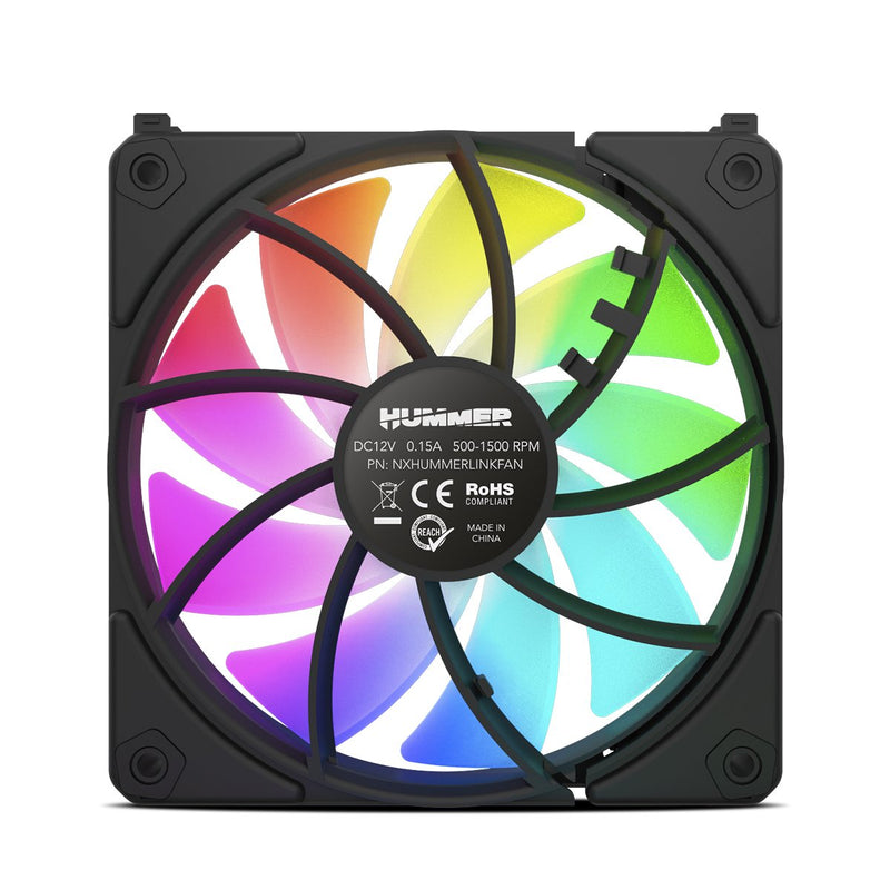 Nox Fan Hummer Easylink ARGB Black Único