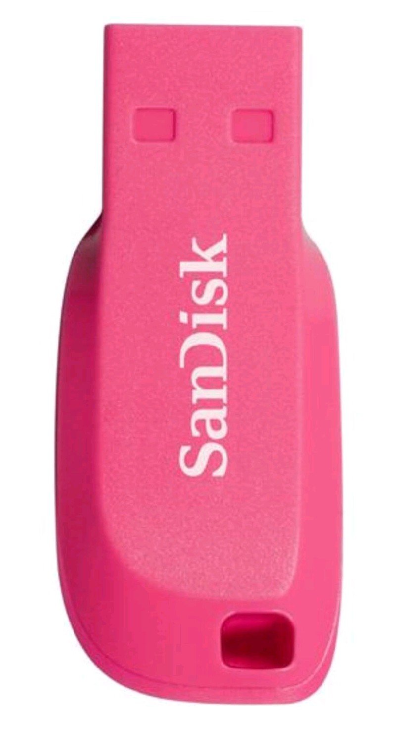 SanDisk USB Flash Drive 16GB USB 2.0 Cruzer Blade Pink