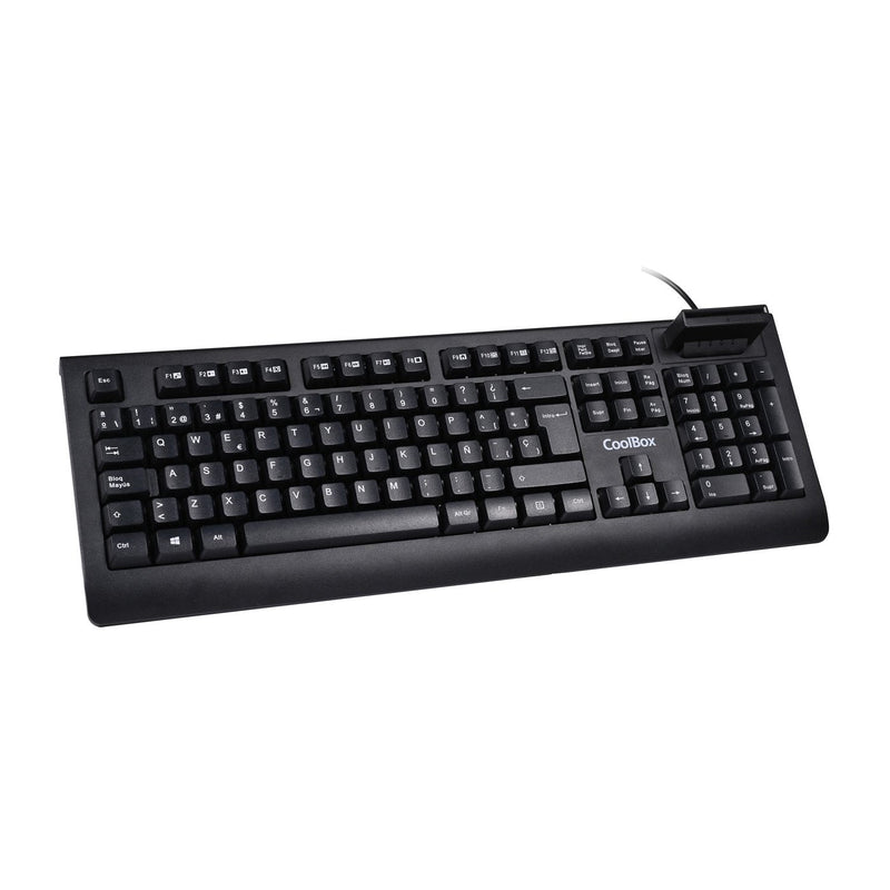 Coolbox Keyboard Spanish With Reader Dnie Compatible With Dni 4.0 Connection USB