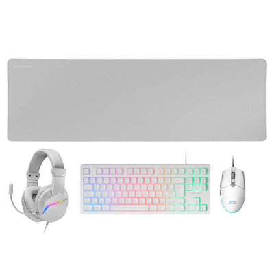 Mars Gaming Kit Combo Pack MCPRGB3 White Mouse Pad XXL + Keyboard Tkl H-mech Frgb + Mouse RGB Flow With Up To  — image 1