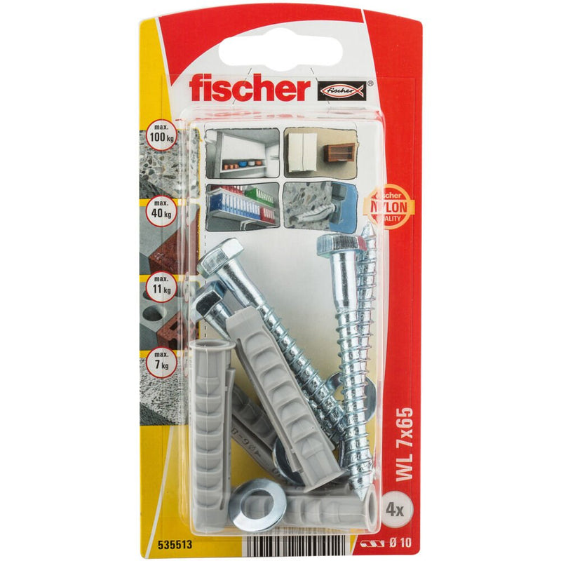 Fischer Blister Taco + Screw Wl 7X60MM K 4 Unid. 535513