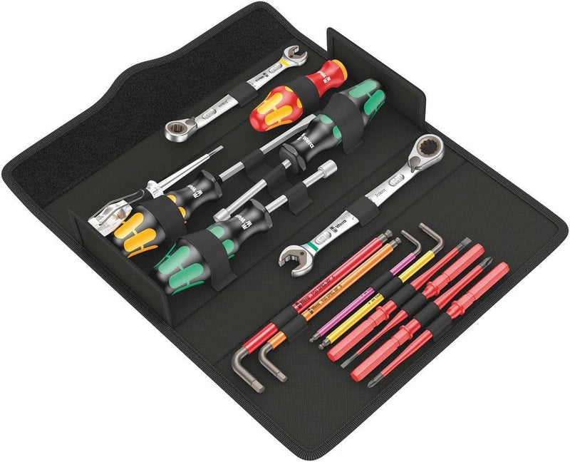 Wera Kraftform Kompakt Sh 2 Kit Sanitario/Calefacción/Plomería, 15 Piezas Set de Herramientas Negro Con 2 Llaves Trinq