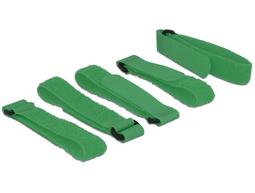 Delock Klett-brida Cables L 300MM X B 20MM 5 Units With Schlaufe Green — image 1