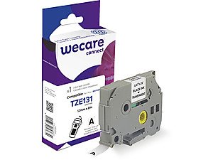 Armor K80017W4 Tape Printer Labels Black Sobre Transparent Tze