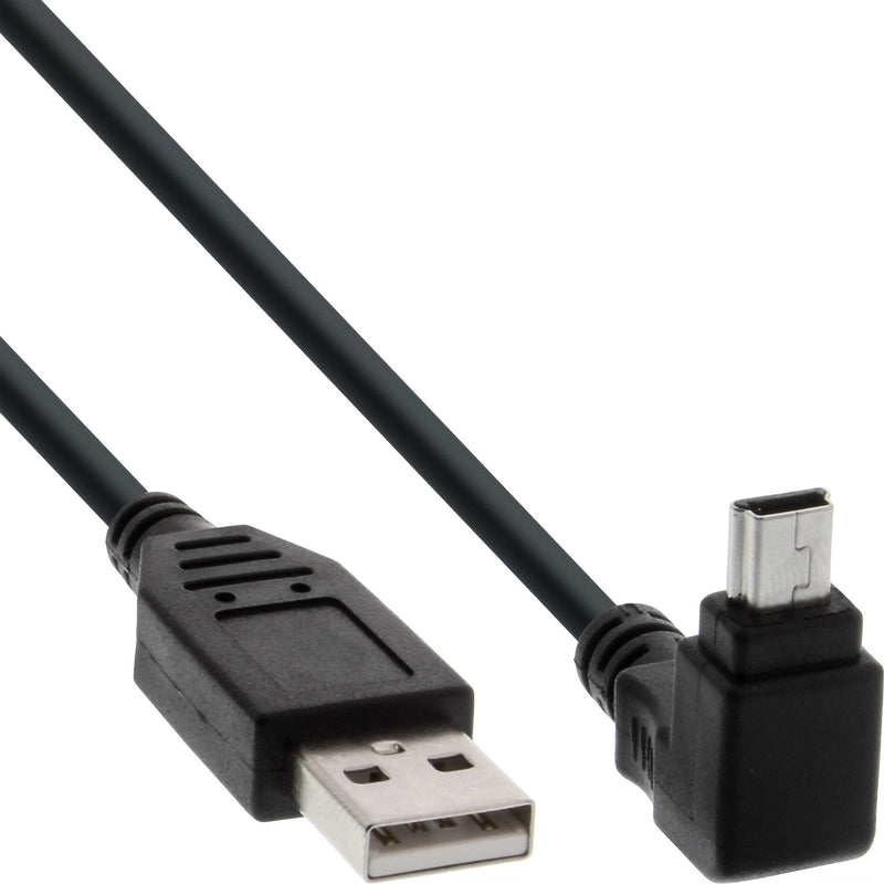 Inline USB Type a Male a Mini 5 Pines Male Ángulo 90° Black 3M