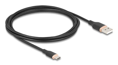 Delock USB 2.0 USB Cable Typ-a St USB Typ-c St 2.5M Schw. — image 1