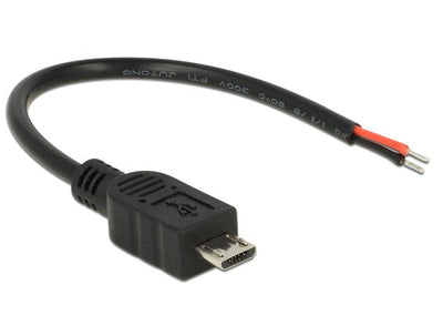 Delock Cable Male USB 2.0 Micro-b 2 Hilos Abiertos Power 10CM Raspberry Pi — image 1