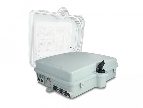 Lwl Box Distribuidora Indoor And Outdoor IP65 Resistant Water With Lock 24 Port Grey — image 1