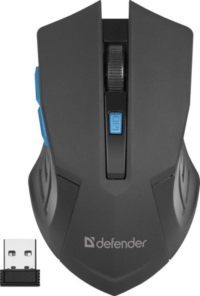 Defender Mouse Accura MM-275 RF Negro-azul Óptico 1600DPI 6P — image 1
