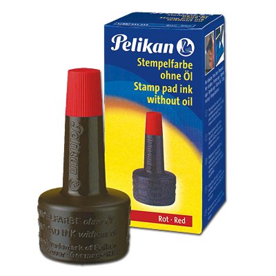 Pelikan Ink Sellar Without Oil - 28ML - Secado Fast - Resistant Water - Colour Red Intenso